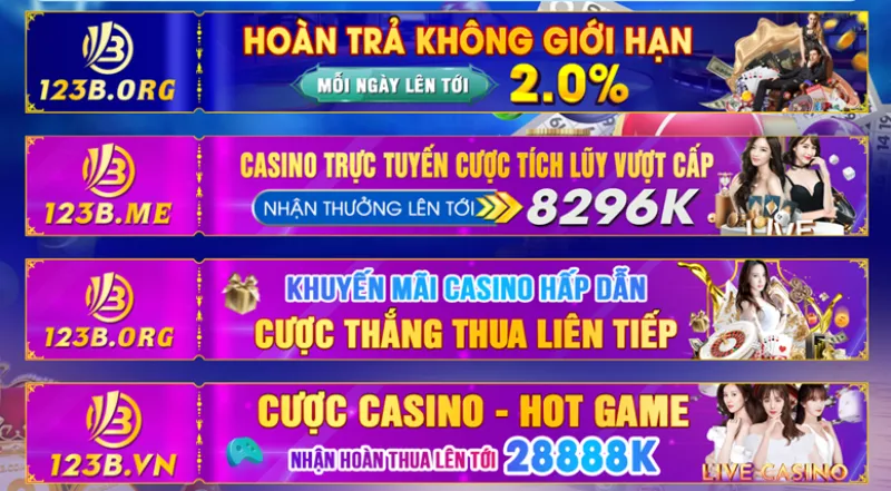 Khuyến mãi casino – hot game 123B